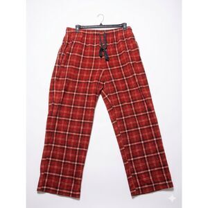 Croft & Barrow Men's XL Red Plaid Fleece Pajama Pants Soft Loungewear